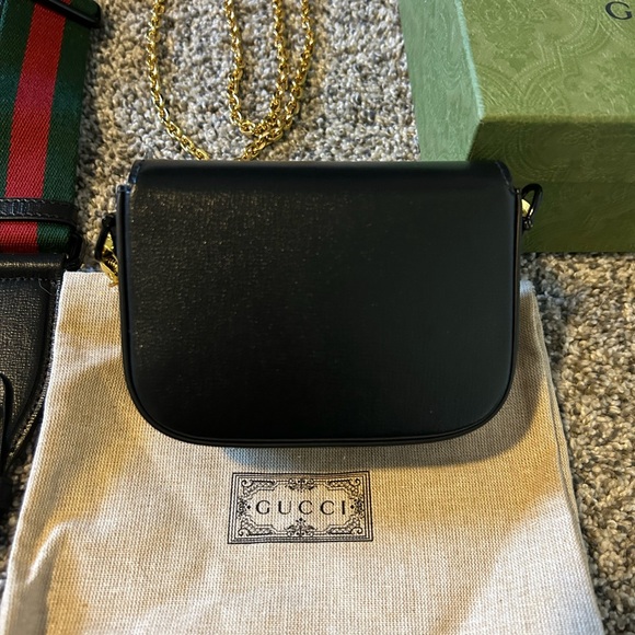 Gucci Azalea Calfsk Web Monochrome Horsebit 1955 wallet - Picture 5 of 13